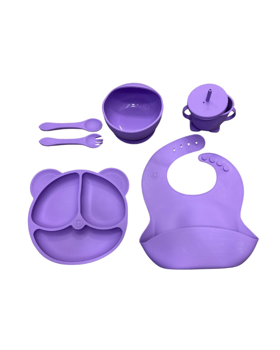 Set Anticaos Vajilla Silicona Para Bebes