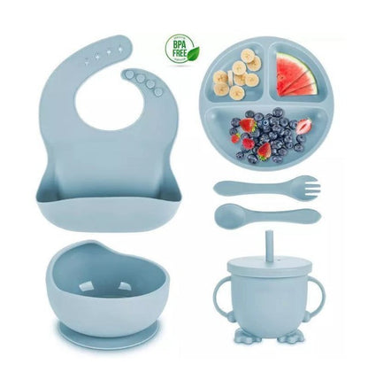 Set Anticaos Vajilla Silicona Para Bebes