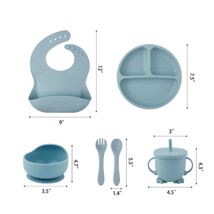 Set Anticaos Vajilla Silicona Para Bebes