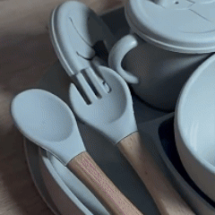 Set Anticaos Vajilla Silicona Para Bebes